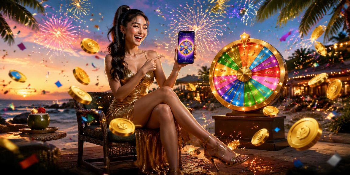 Cảnh bốc thăm may mắn tại sự kiện roulette bên bờ biển Phú Quốc